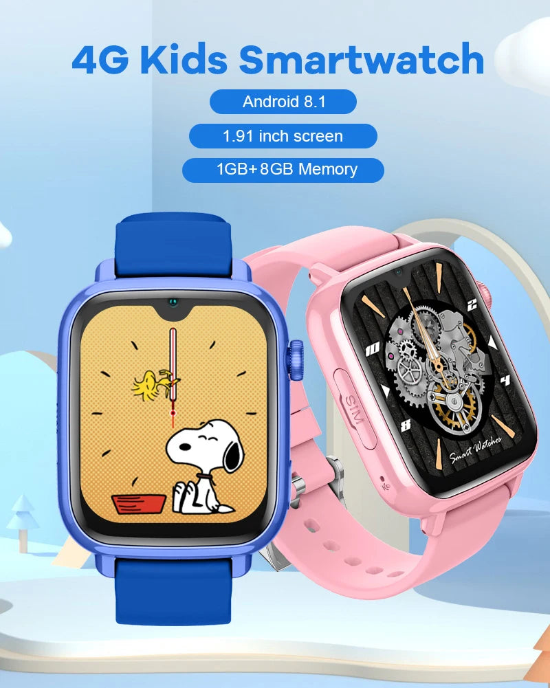 Kids 4G Smart Watch with GPS Tracker & Video Call | Child Safety Phone Watch