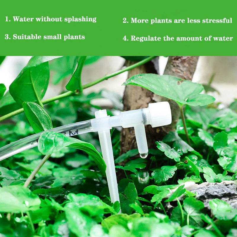 Garden Drip Irrigation Kit with Regulating Valve - Potted Plants & Greenhouse Watering System