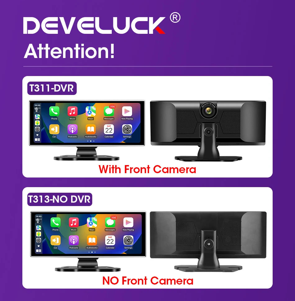 10/11.26" 4K Dash Cam with Wireless Carplay & Android Auto | GPS | Dual Lens