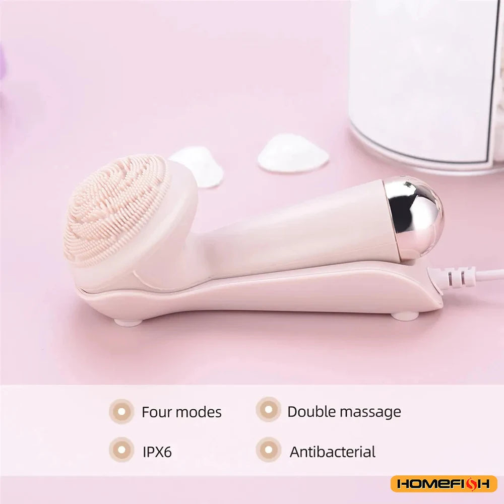 HOMEFISH Silicone Facial Cleansing Brush - Deep Clean & Exfoliate