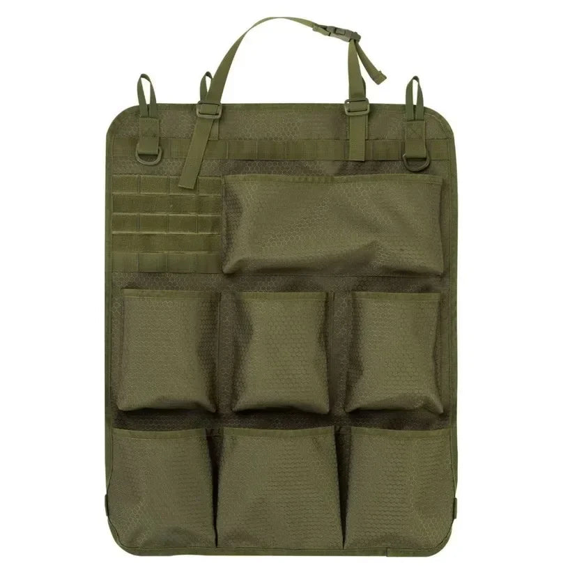 Tactical Camo Car Seat Organizer | Durable Backseat Storage Bag