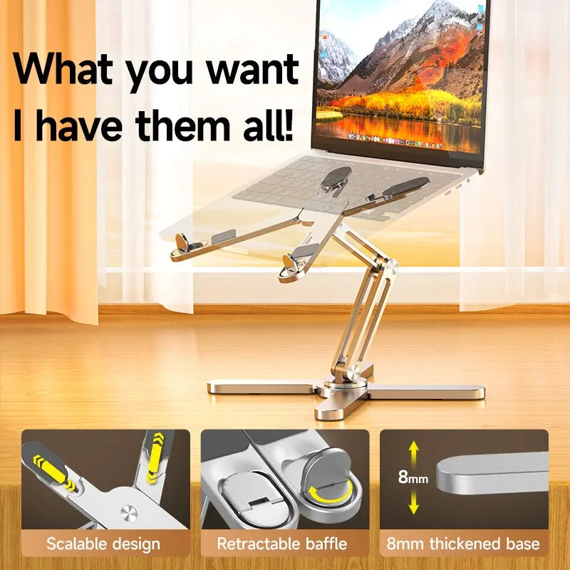 YASOKO Portable Laptop & Tablet Stand - Foldable Aluminum