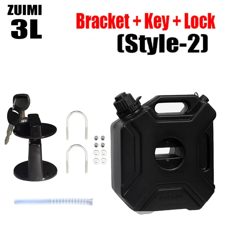 Motorcycle Fuel Tank 3/5L Child Lock Anti-static Jerry Can