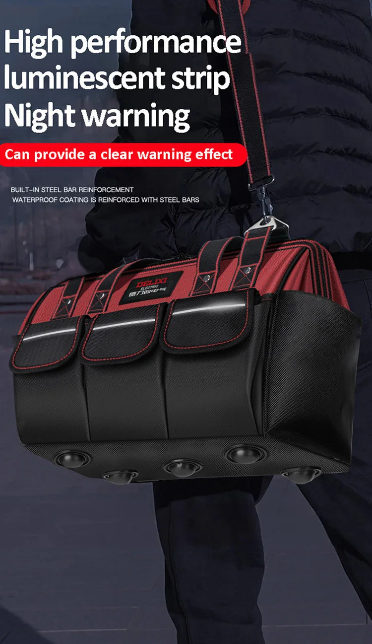 DELIXI ELECTRIC Multifunctional Waterproof Tool Bag - Durable Professional Storage
