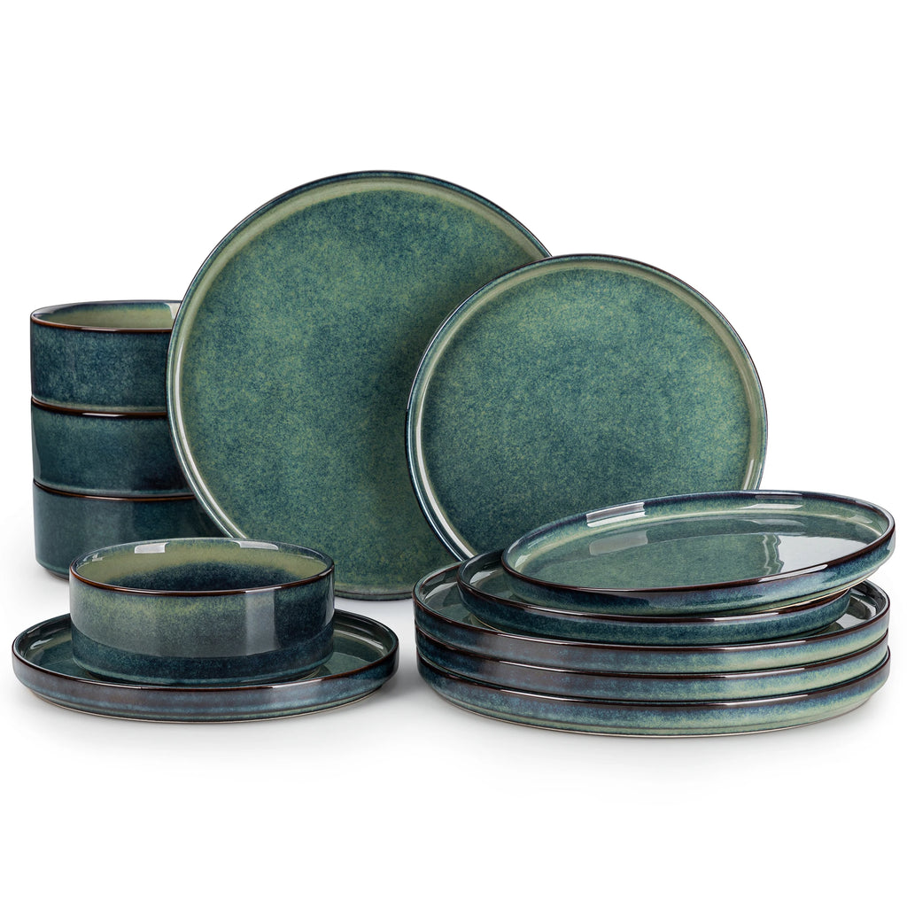 vancasso Reactive Glaze Stoneware Dinner Set - 12/24 Piece Dinnerware