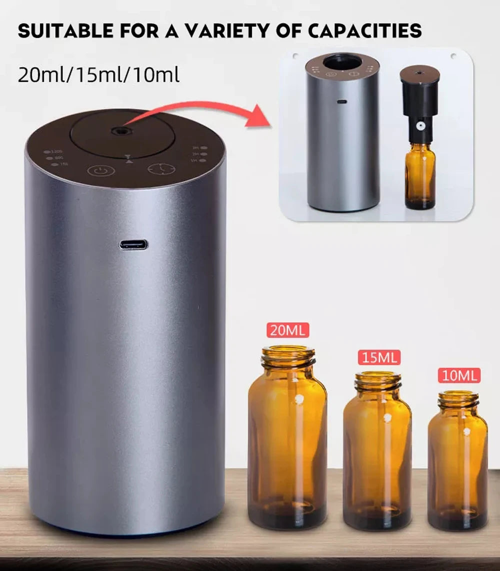 Portable Car & Home Aroma Diffuser - Rechargeable Essential Oil Machine