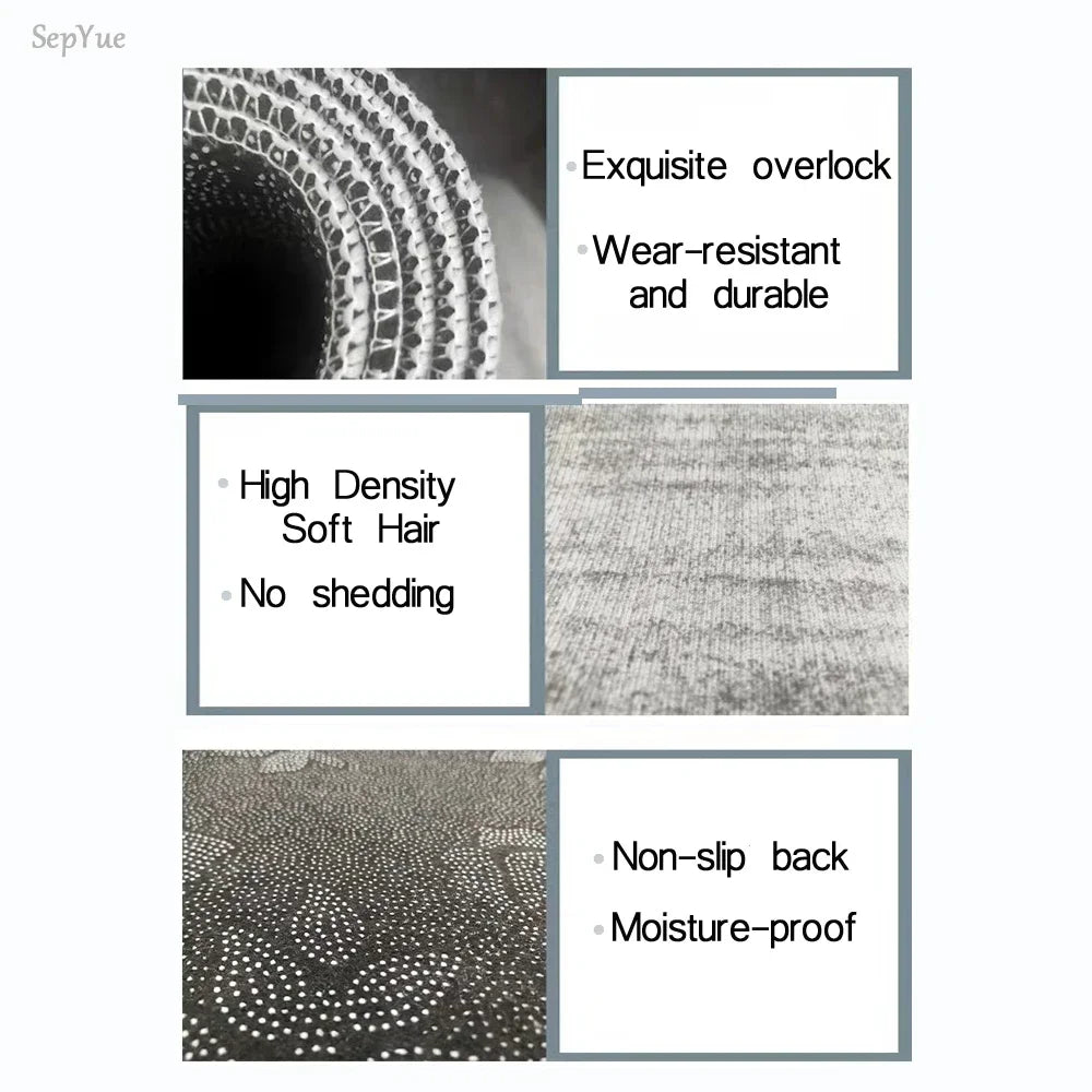 Non-Slip Crystal Velvet Kitchen Mat & Rugs for Living Room, Bedroom & Entryway