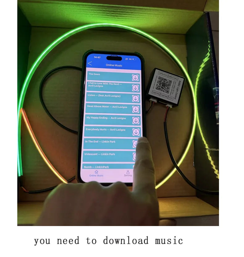 RGB LED Car Ambient Light Kit - APP Control Streamer Atmosphere Lamp