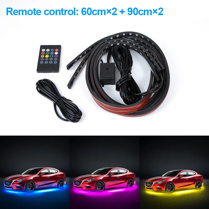 BLALION Flexible Car Underglow LED Light Strip 12V with App Control
