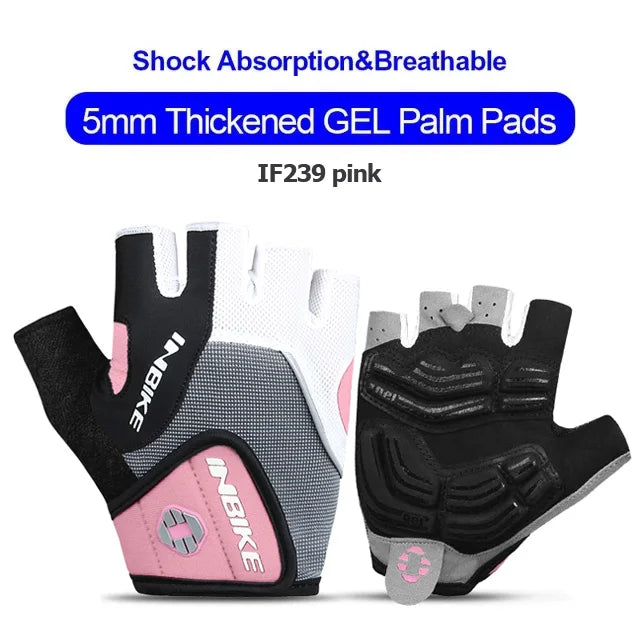 INBIKE Shockproof Gel Pad Cycling Gloves - Half Finger Summer Sport