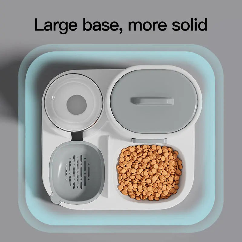 Automatic Gravity-Fed Cat Water Dispenser & Feeder - Spill-Proof