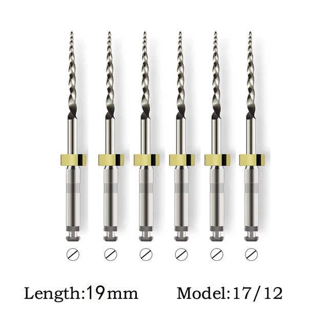 SOCO PLUS 6PCS Nickel Titanium Heat Activated Root Canal Rotary Files for EndoMotor