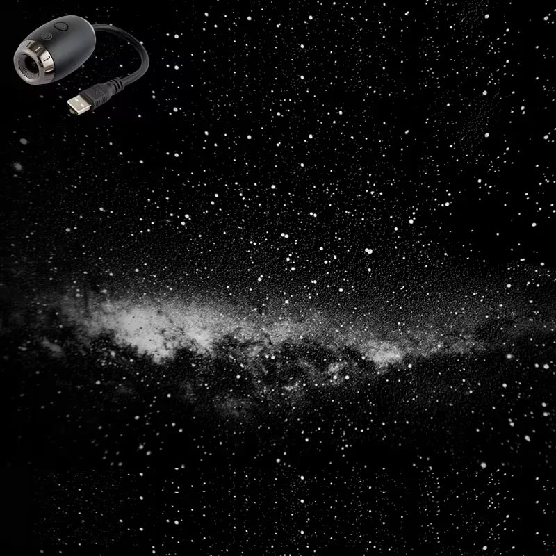 USB Car Star Projector Light | LED Interior Ambient Galaxy Lighting