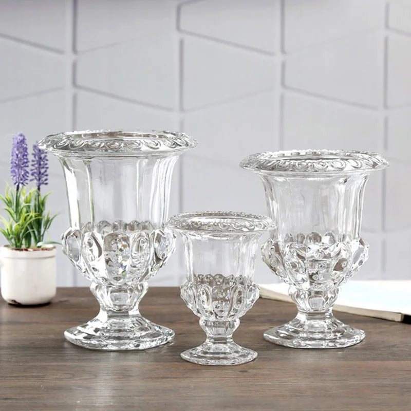 Elegant Clear Glass Vase - Minimalist Home Decor