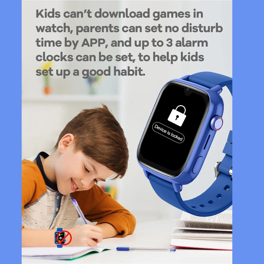 Kids 4G Smart Watch with GPS Tracker & Video Call | Child Safety Phone Watch