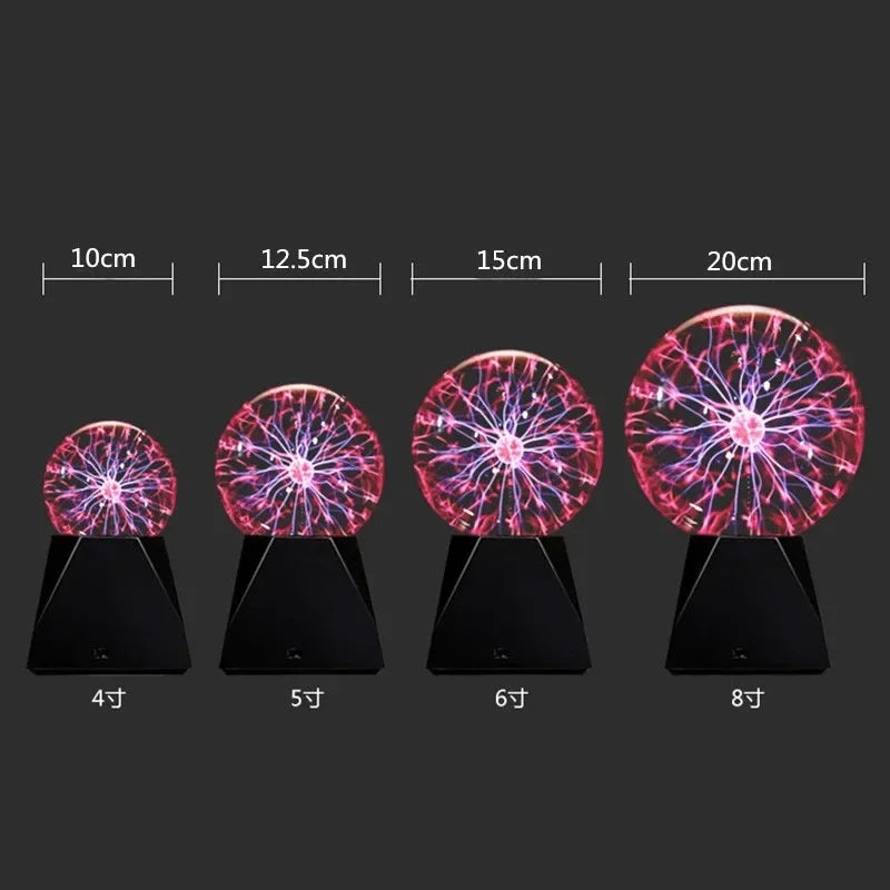 8 Inch Sound Control Plasma Ball Lamp - LED Touch Night Light