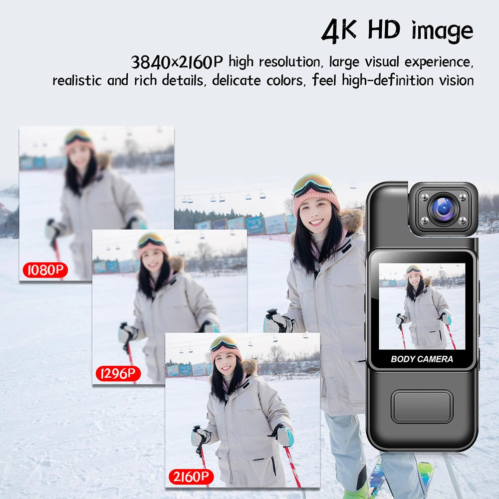Mini 4K HD WiFi Body Camera | Wearable Security Recorder