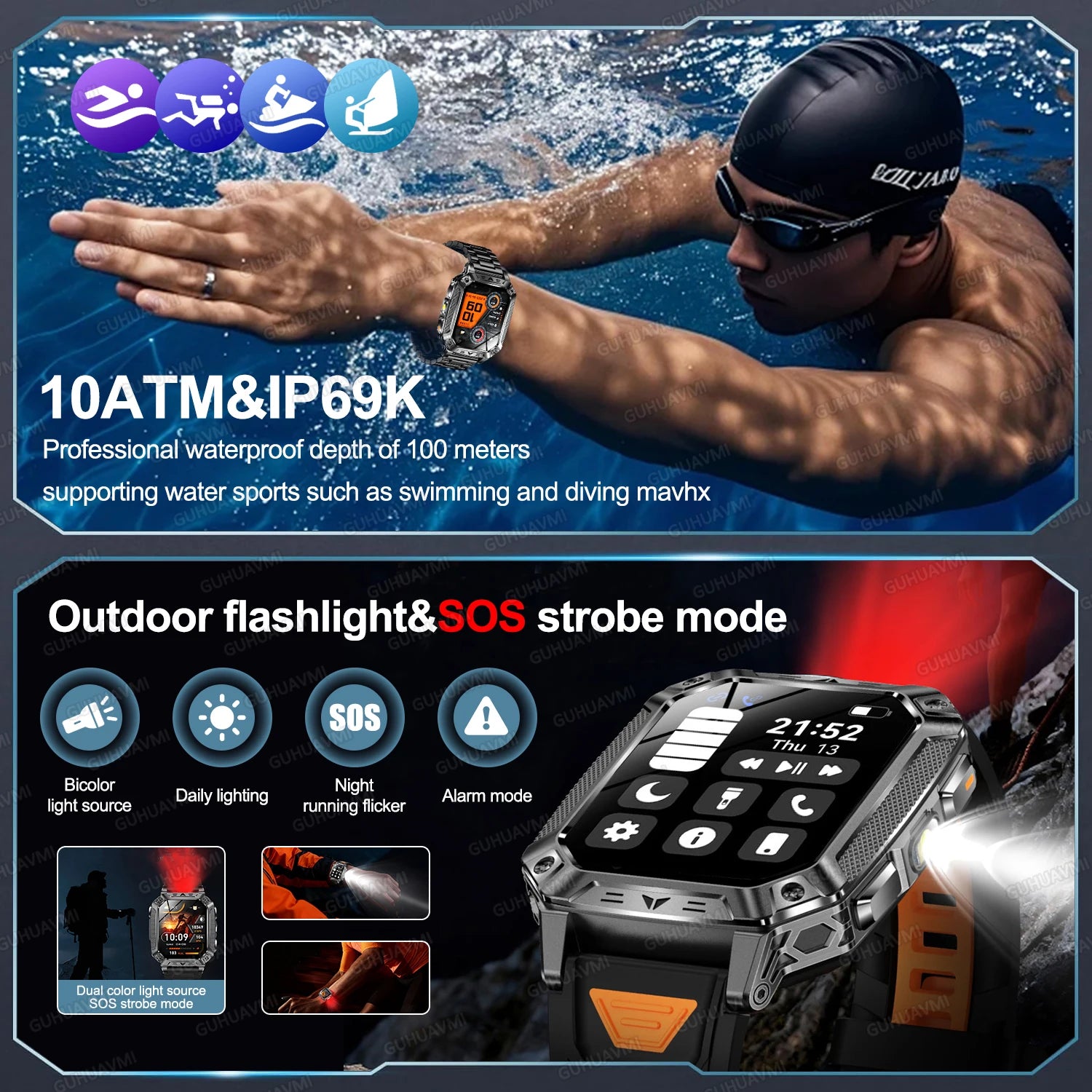 Apex Outdoor Smartwatch | GPS, Flashlight, AMOLED, 10ATM - Your Ultimate Adventure Companion