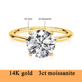 14K Gold Moissanite Engagement Ring for Women | Wedding Band