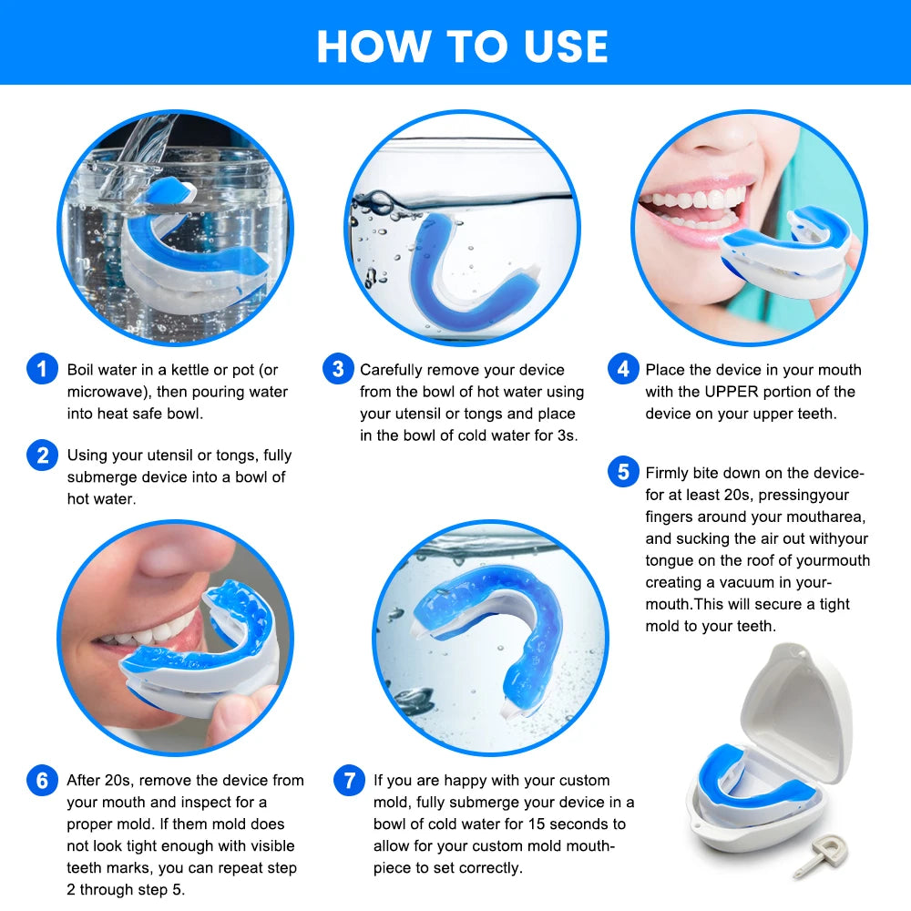 Silicone Anti-Snore Mouthpiece - Bruxism & Apnea Relief