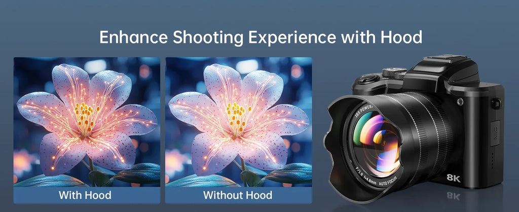 Vabena 8K 88MP Dual-Lens Vlogging Camera with Wi-Fi