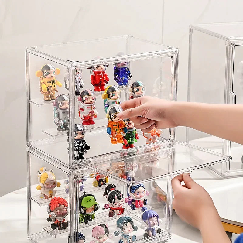 Large Capacity Clear Acrylic Organizer Box for Figures, Blind Boxes & Makeup