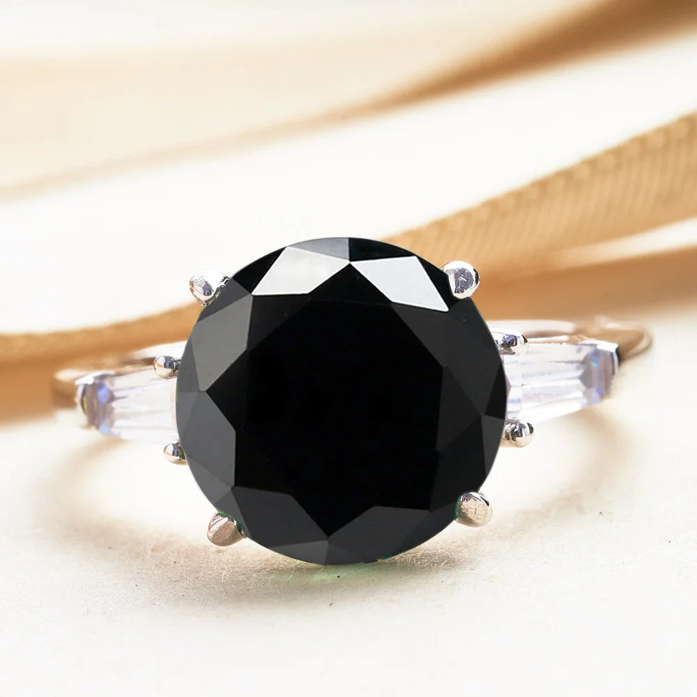 GRA Certified 5CT Moissanite Ring VVS1 Sterling Silver - Timeless Elegance