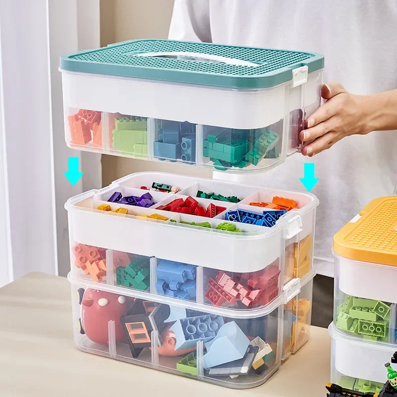 Lego Storage Box | Kids Toy Organizer | Building Block Sort Container