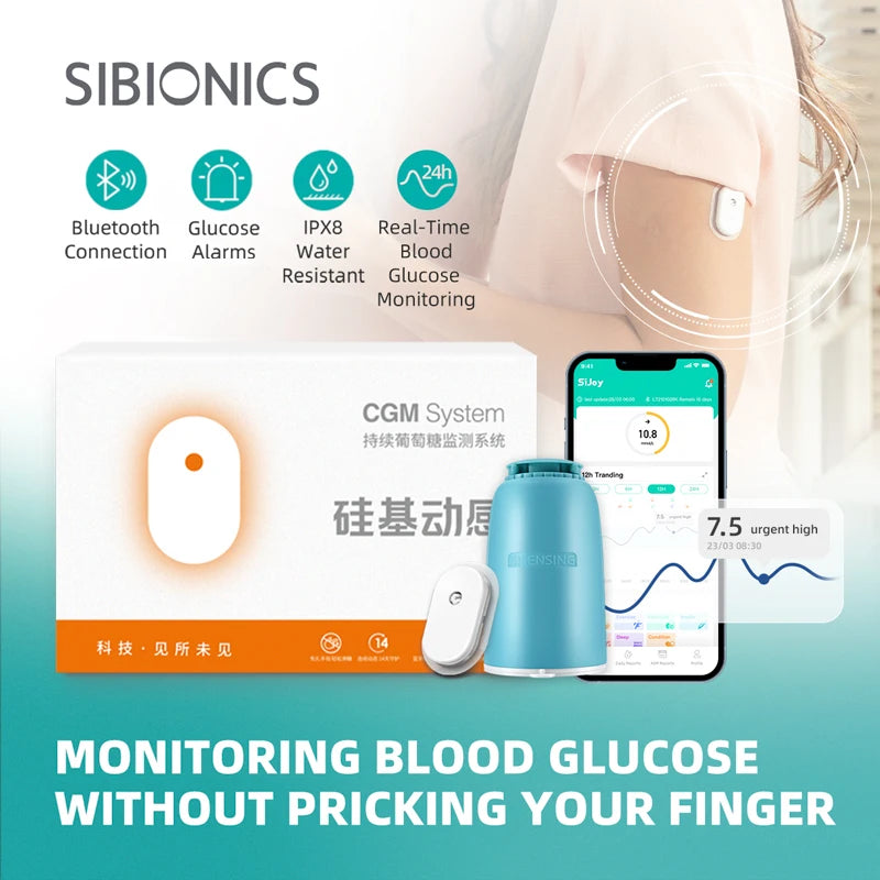 Sibionics 24h Real-Time CGM Blood Glucose Monitor
