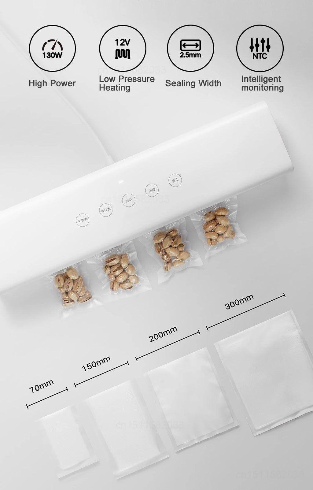 MIJIA 70Kpa Vacuum Sealer - Dry & Moist Food Preservation