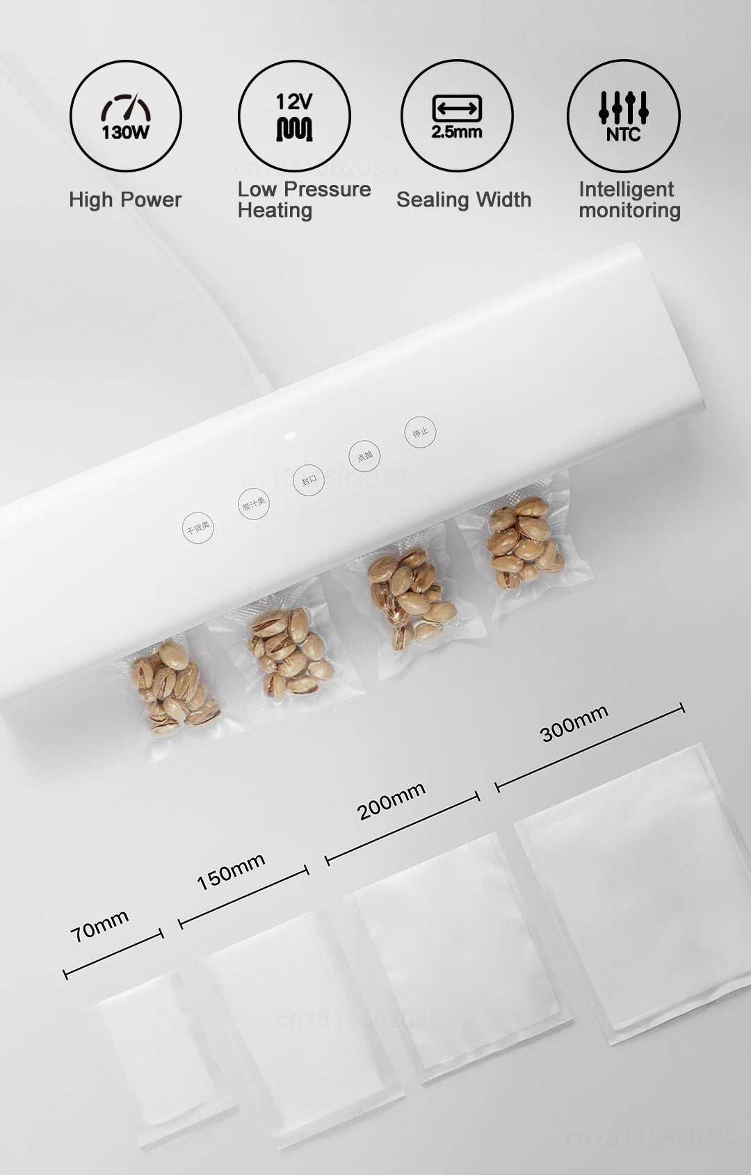 MIJIA 70Kpa Vacuum Sealer - Dry & Moist Food Preservation