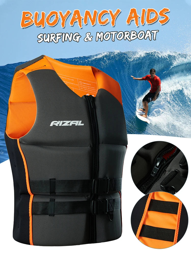 RIZAL Slim Fit Buoyancy Vest for Water Sports - Kayaking, Surfing, Paddleboarding