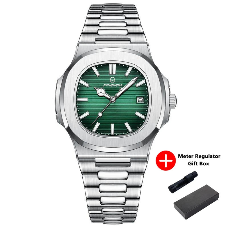 2026 Luxury Military Square Men's Watch - Waterproof Luminous Date Week Quartz