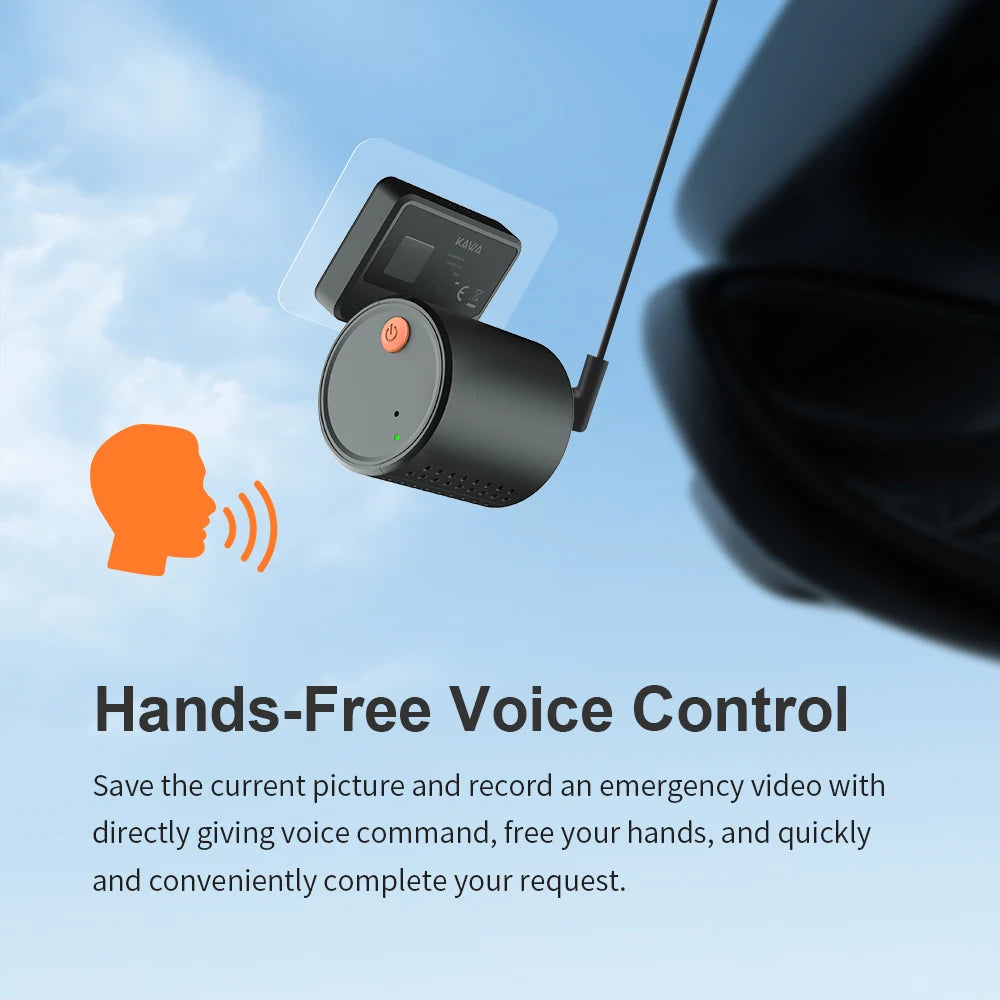 KAWA Dash Cam MINI 3 - 2K Dash Camera with Voice Control, Night Vision & WiFi APP