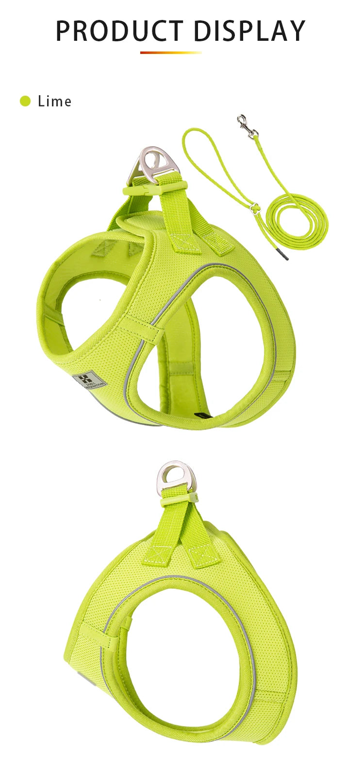 Dog Harness Leash Set - Adjustable, Reflective for Small to Medium Pets