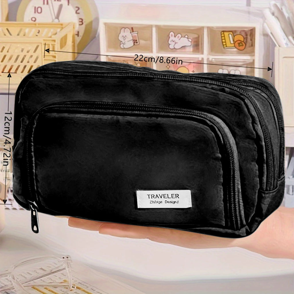 Cute Multi-Layer Pencil Case Pouch - Large Capacity Stationery Bag
