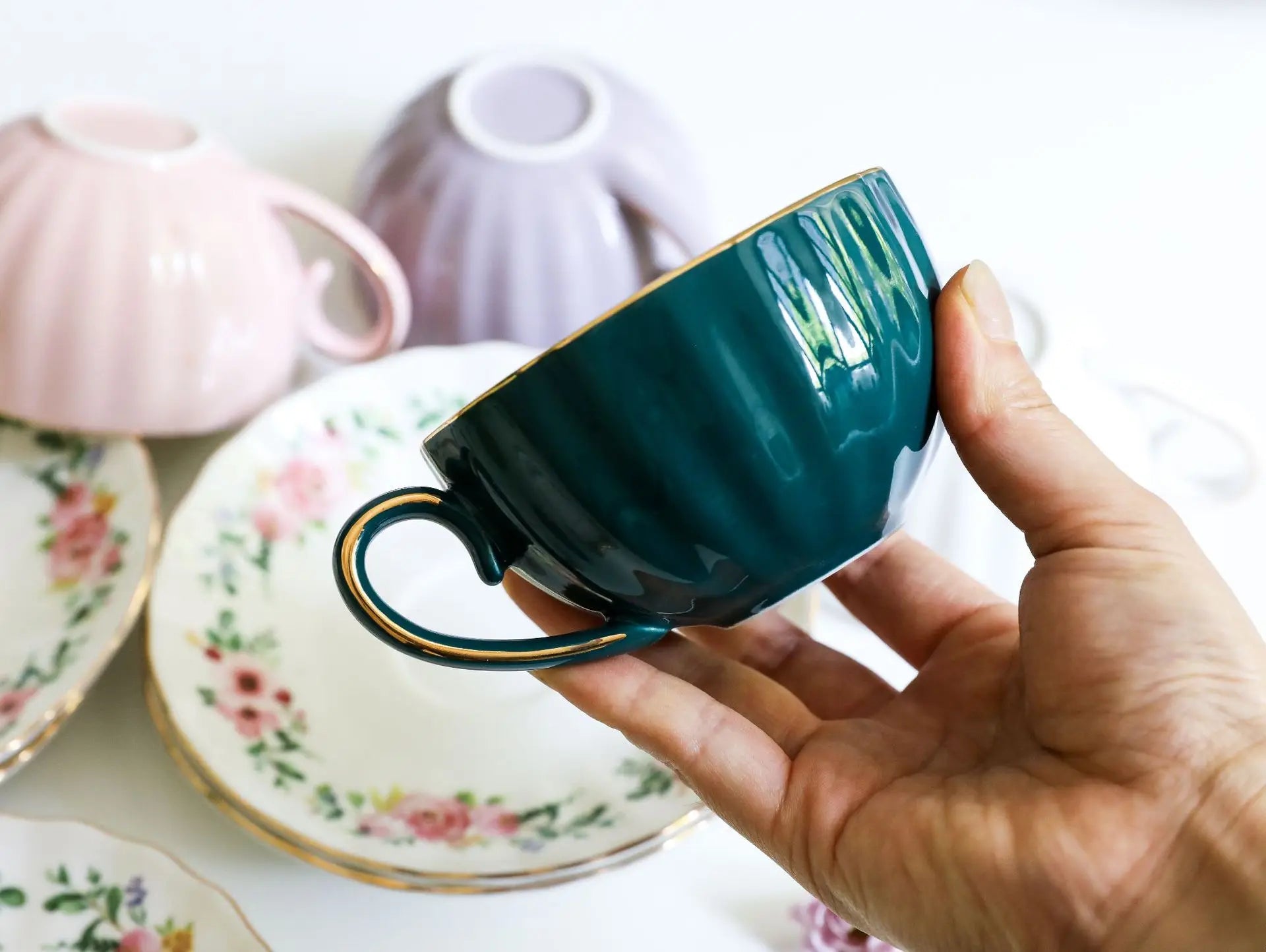 Vabena Luxury Bone China Coffee & Tea Set - Elegant Serveware