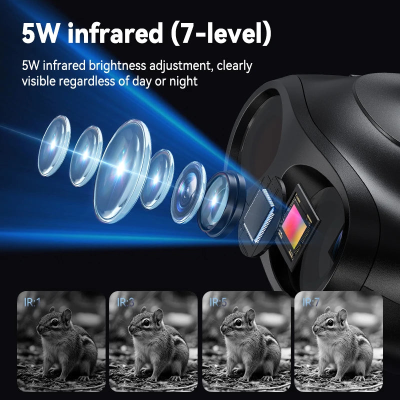 10X Digital Night Vision Binoculars Goggles - 5W IR 800M Full Dark Video