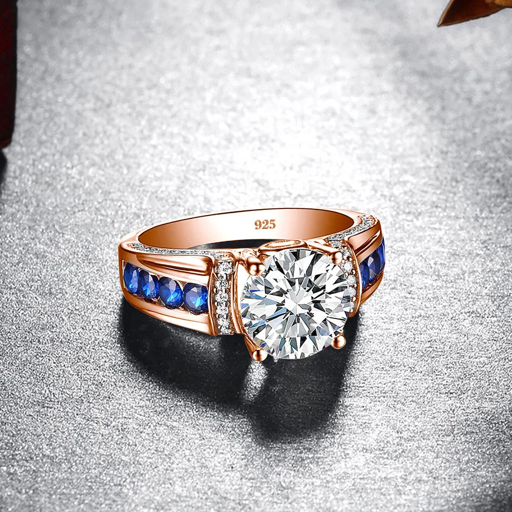Certified 2ct D VVS1 Moissanite Ring - Sterling Silver Elegance