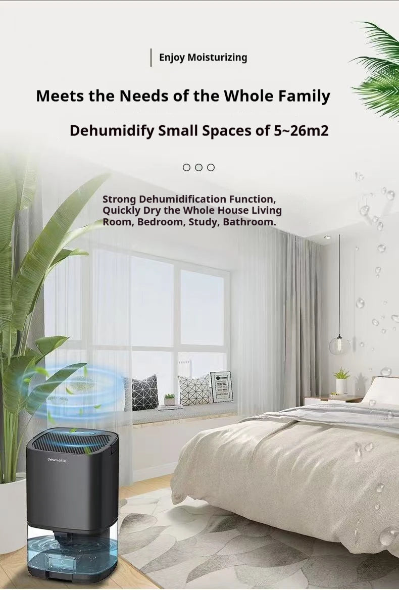 Homefish Portable Mute Dehumidifier | Moisture Absorber & Air Dryer for Home, Office