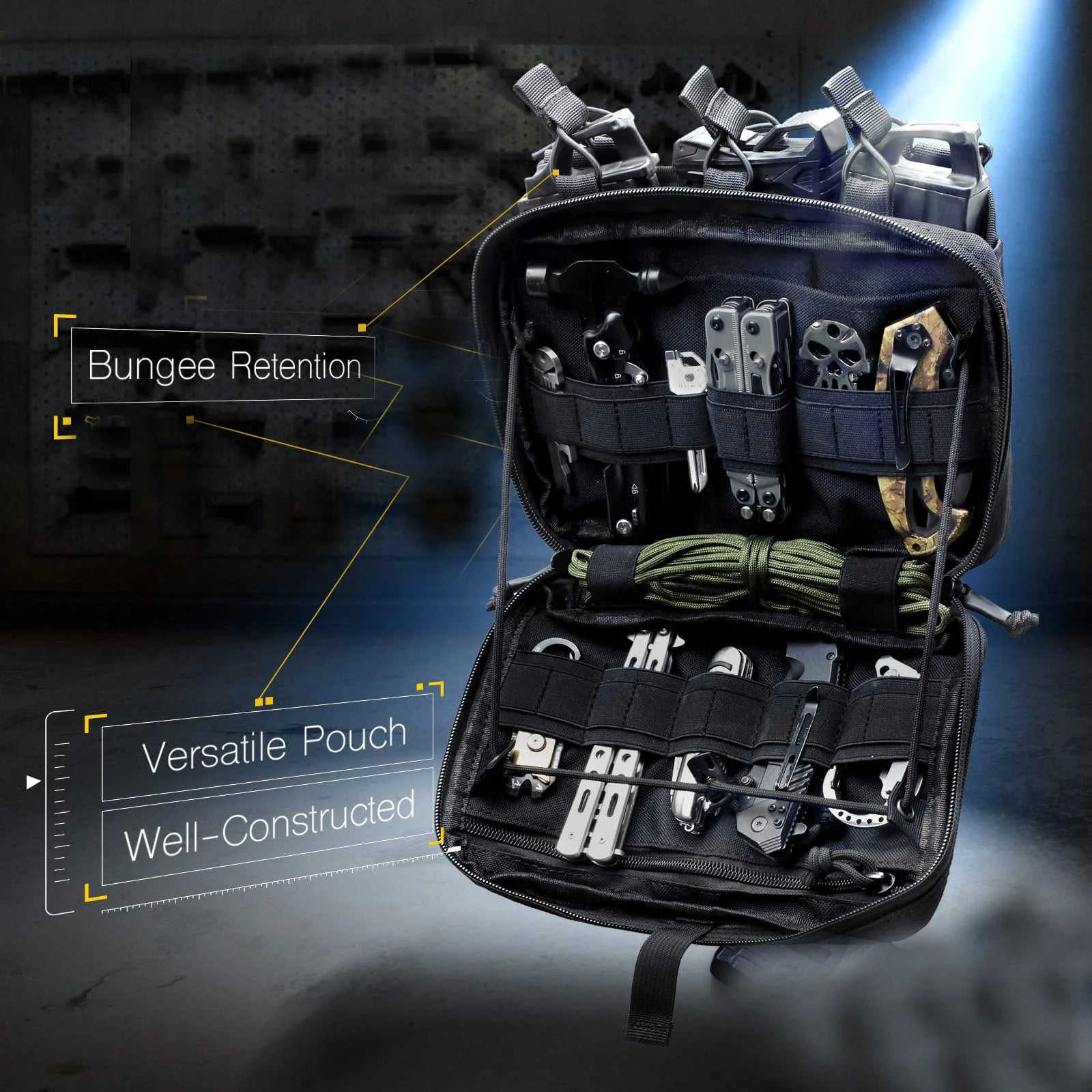 Tactical MOLLE Pouch - M4/M16 Mag Admin, Utility & EMT Organizer
