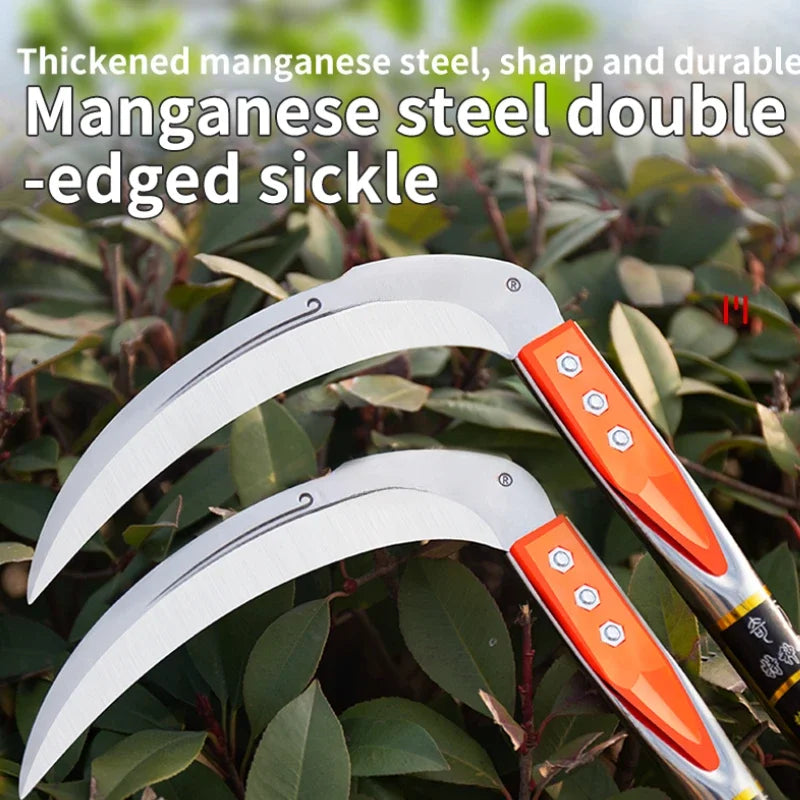Long-Handle Manual Grass Sickle for Weeding & Gardening