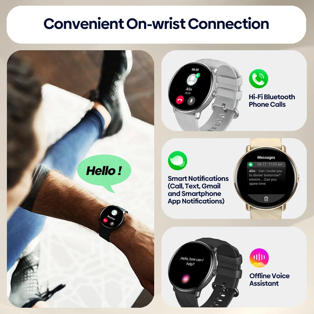 Zeblaze GTR 3 Pro: Voice Calling Smart Watch with AMOLED Display & 316L Steel Frame