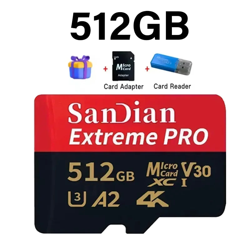 High-Speed Micro SD Card U3 V30 for 4K UHD Video & Apps | 128GB-512GB