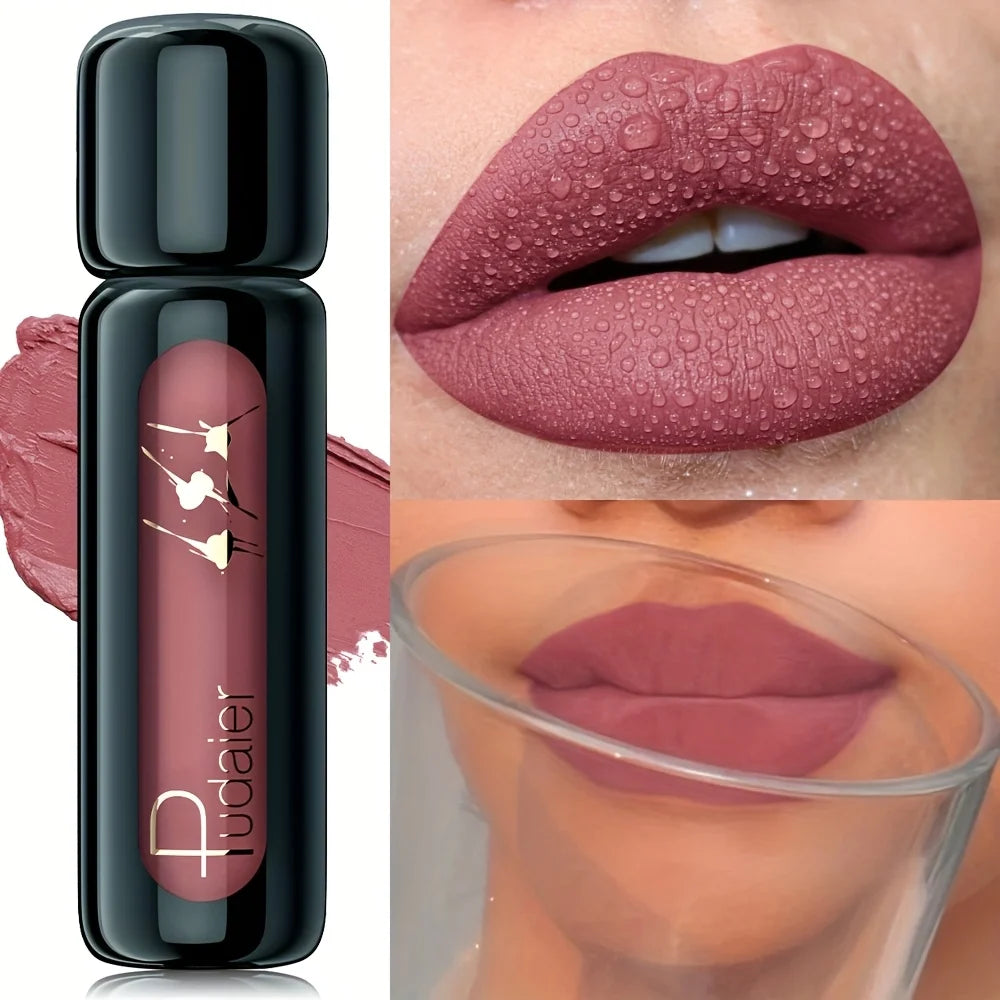 Matte Velvet Lip Gloss | Highly Saturated Liquid Lip Mud | Non-Stick & Long Lasting