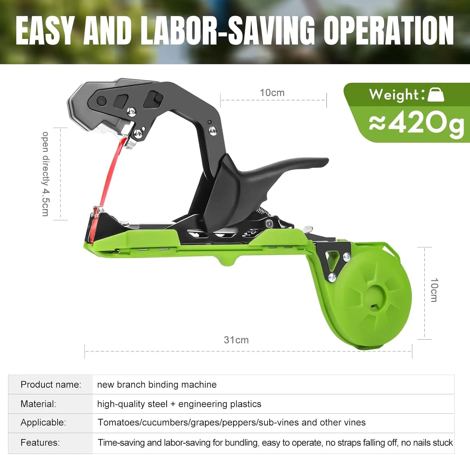 Tomato Binding Machine for Garden | Seedling Vine Vegetable Tapener Tool