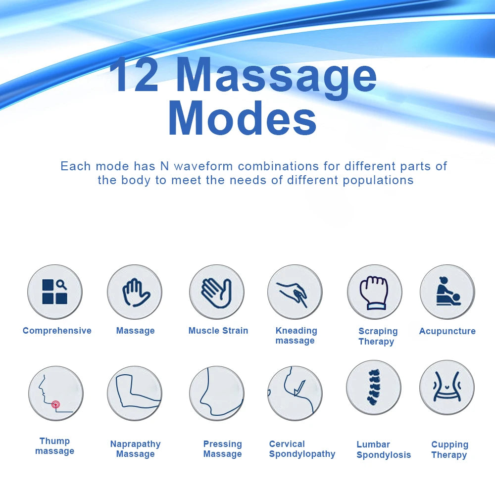 EMS TENS Unit Electric Muscle Stimulator | Rechargeable Pulse Massager for Pain Relief & Recovery