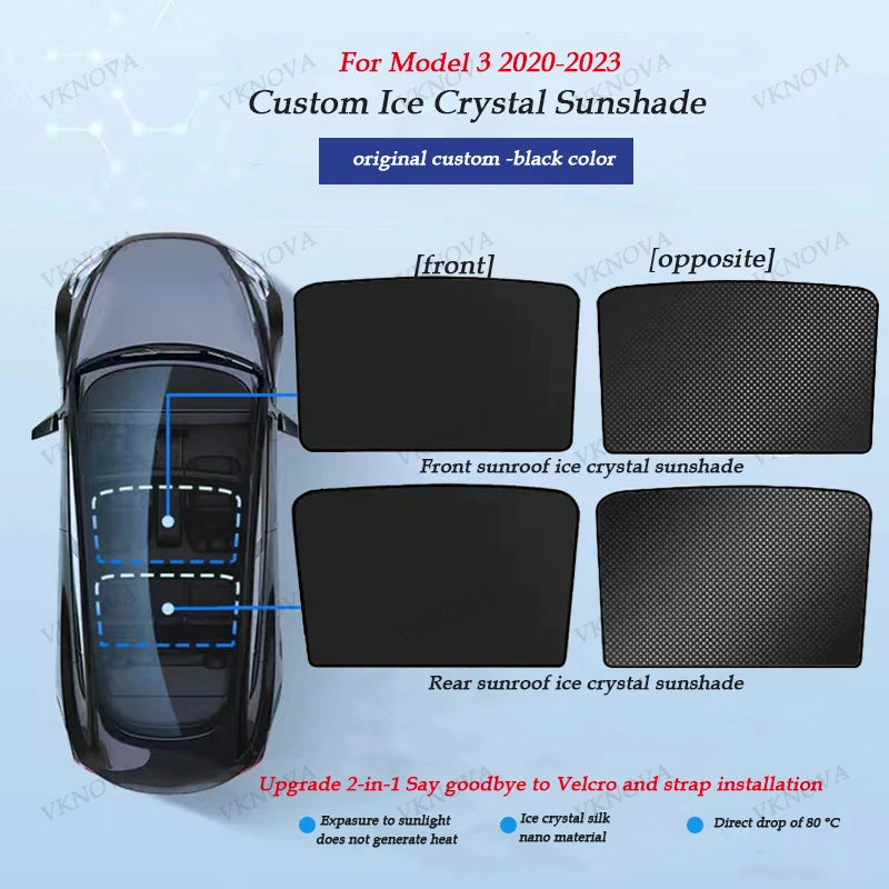 Tesla Model 3 Y Highland Juniper Sunshade Roof Film 2025 - UV Protect