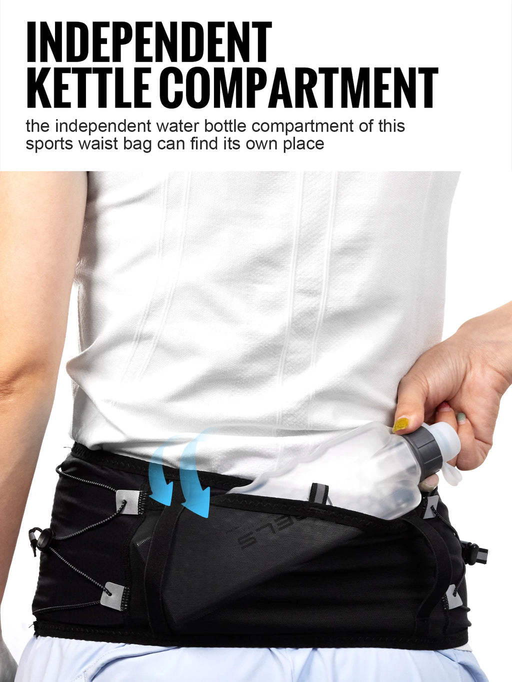 WRELS Invisible Running Belt - Waterproof Multi-Function Marathon Fanny Pack