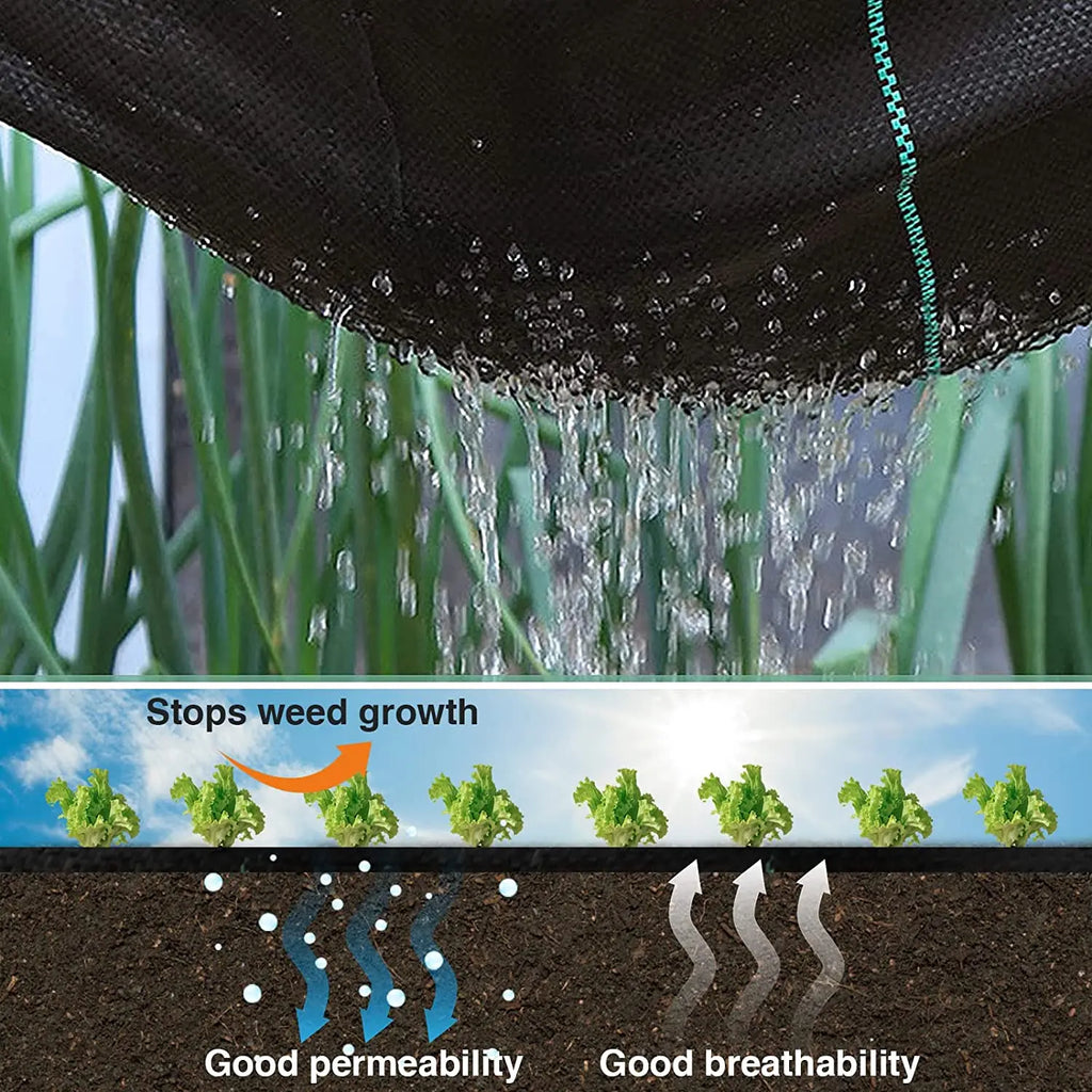 Vabena Heavy Duty Landscape Fabric - Weed Barrier for Gardens & Driveways